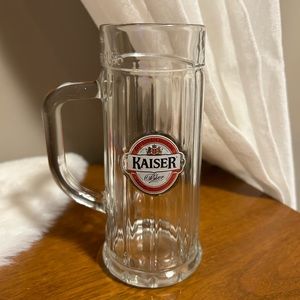Vintage Kaiser Bier German Beer Stein Glass .3 L Mug